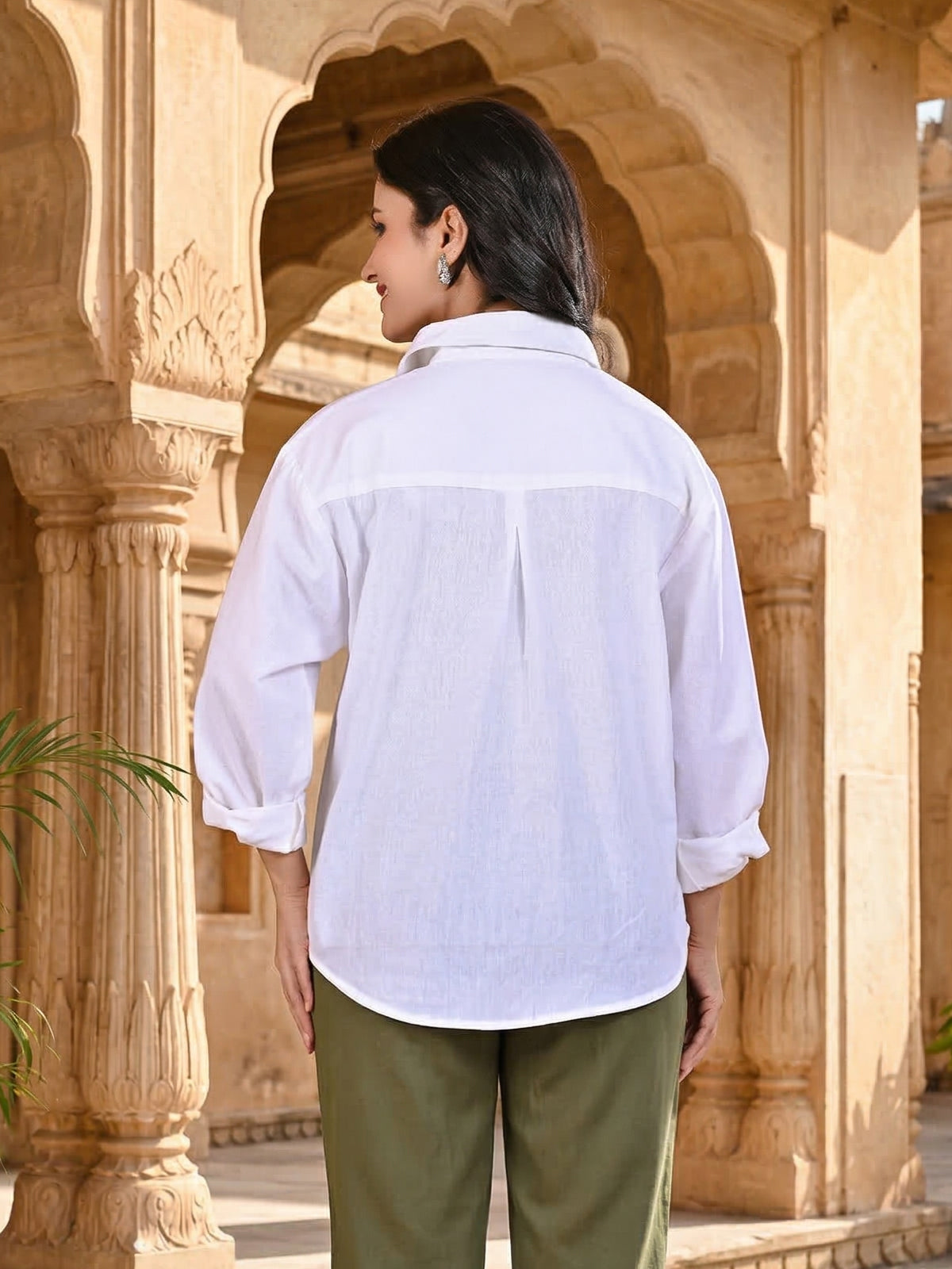 White Oversized Cotton Shirt
