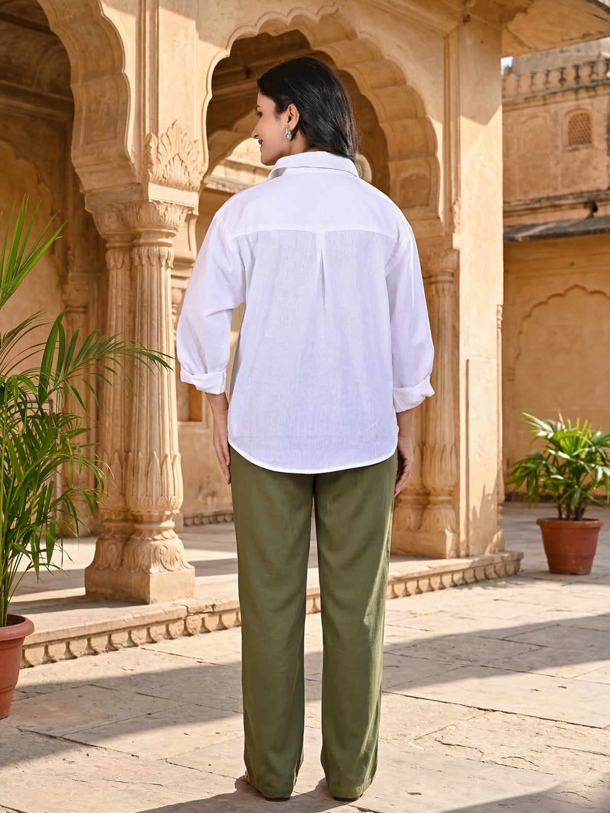 White Oversized Cotton Shirt