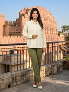 Cream Airy Linen Shirt