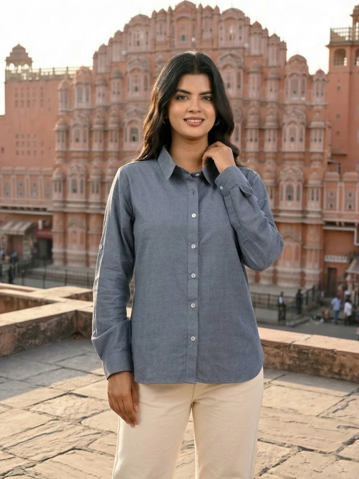 Grey Airy Linen Shirt