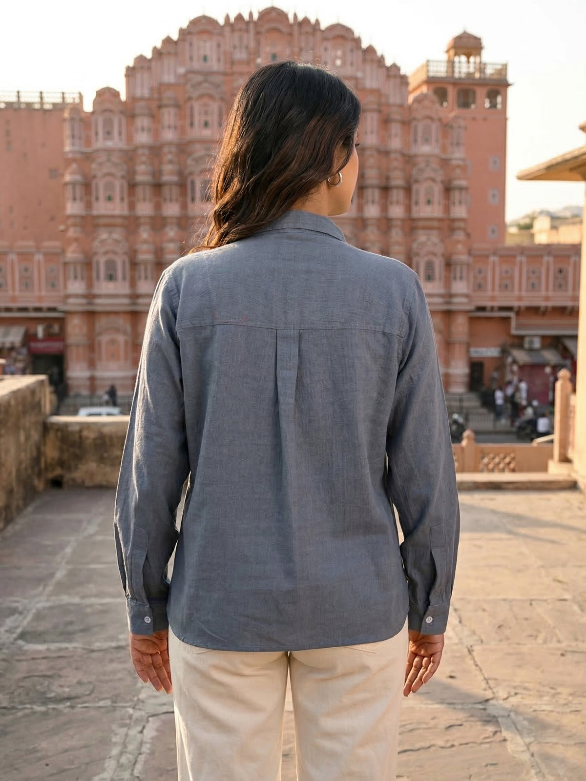 Grey Airy Linen Shirt