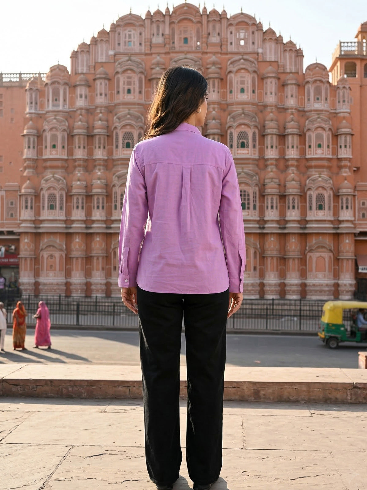 Purple Airy Linen Shirt