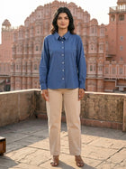 TealBlue Airy Linen Shirt