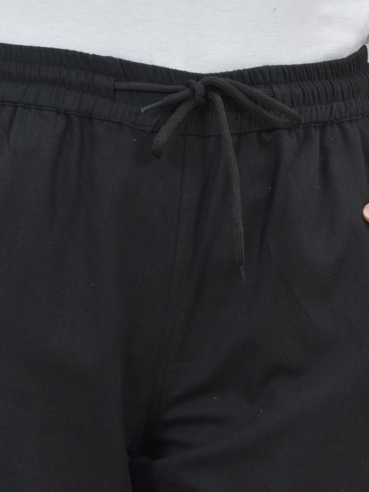 Black 5 Pocket Twill Straight Cargo Pant