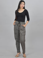 Grey 5 Pocket Twill Straight Cargo Pant