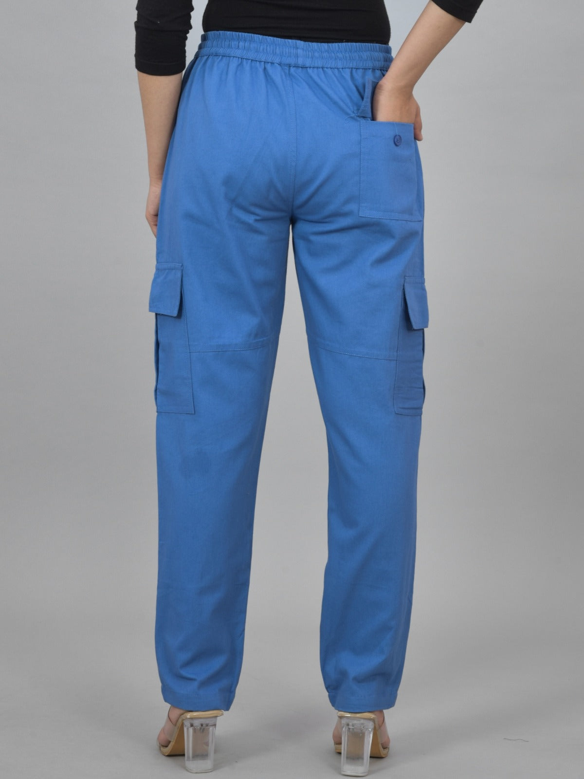Blue 5 Pocket Twill Straight Cargo Pant