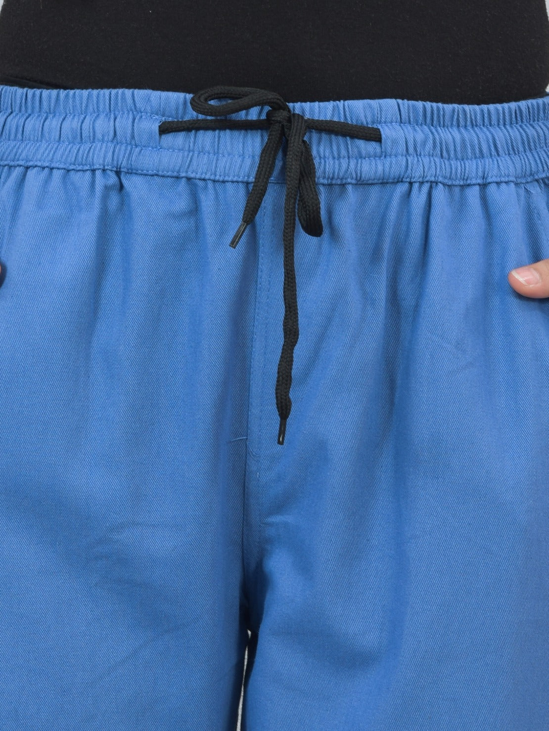 Blue 5 Pocket Twill Straight Cargo Pant