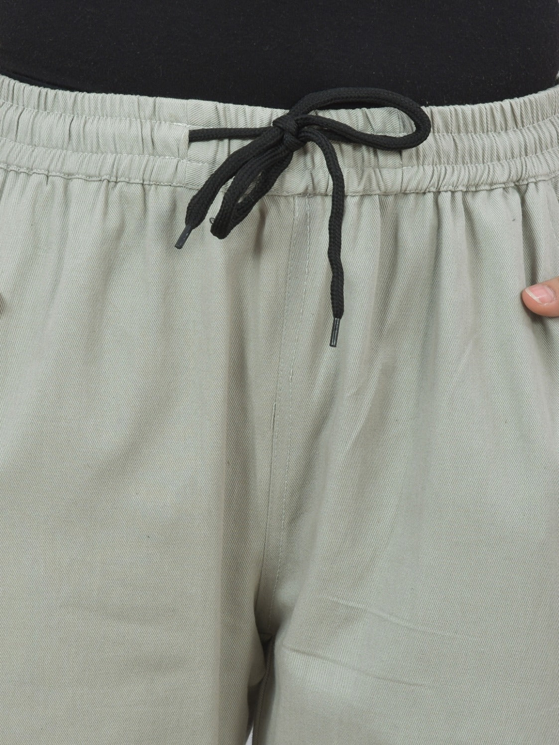 Melange Grey 5 Pocket Twill Straight Cargo Pant