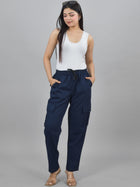 Navy Blue 5 Pocket Twill Straight Cargo Pant