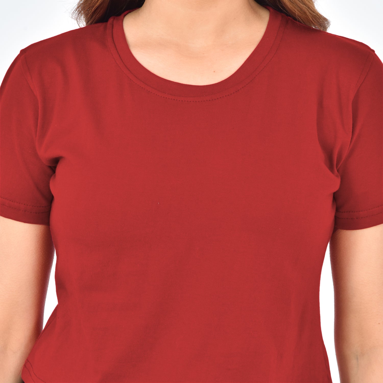 Maroon Cotton Hosiery Crop Top