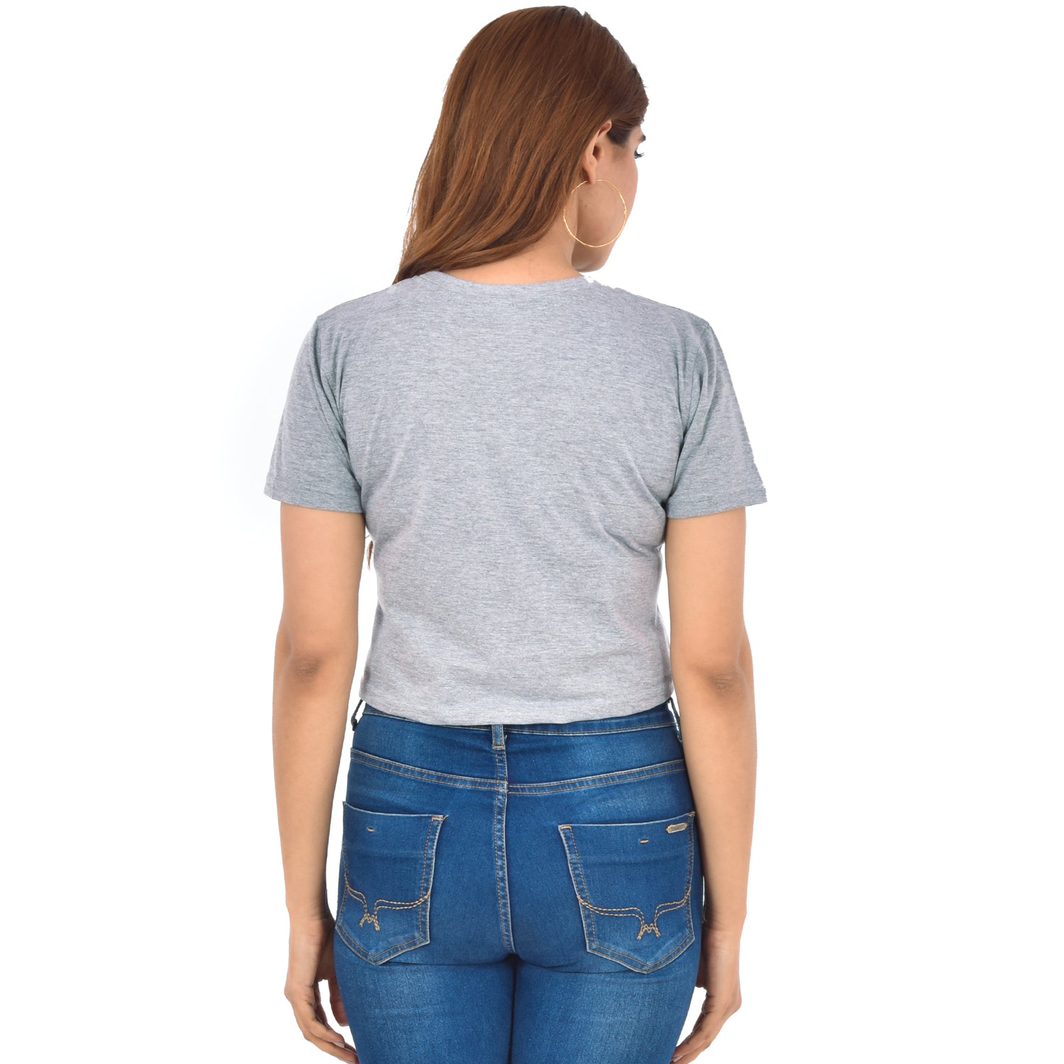 Melange Cotton Hosiery Crop Top