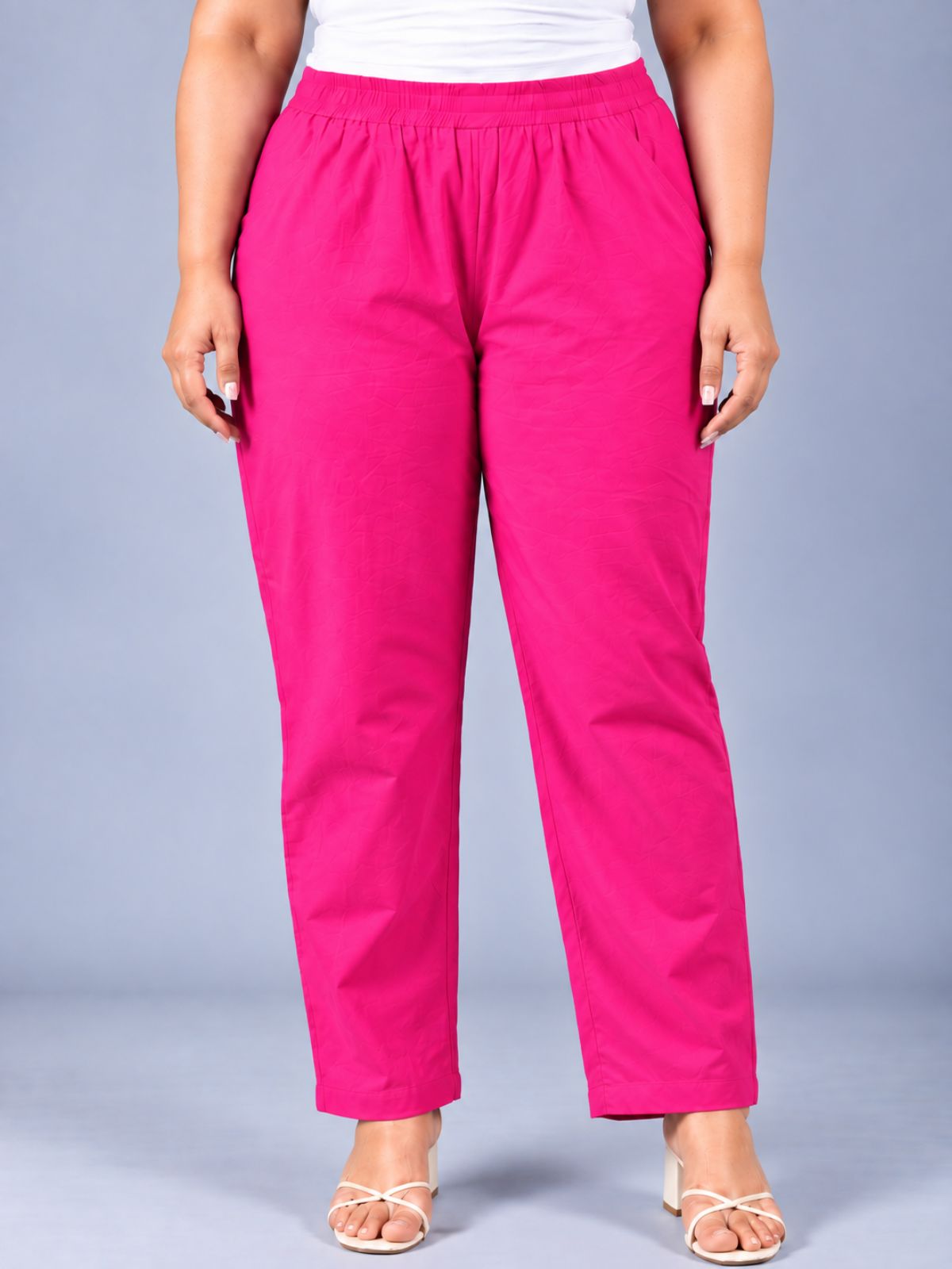 Rani Round Elastic Plus Sizes Cotton Trouser
