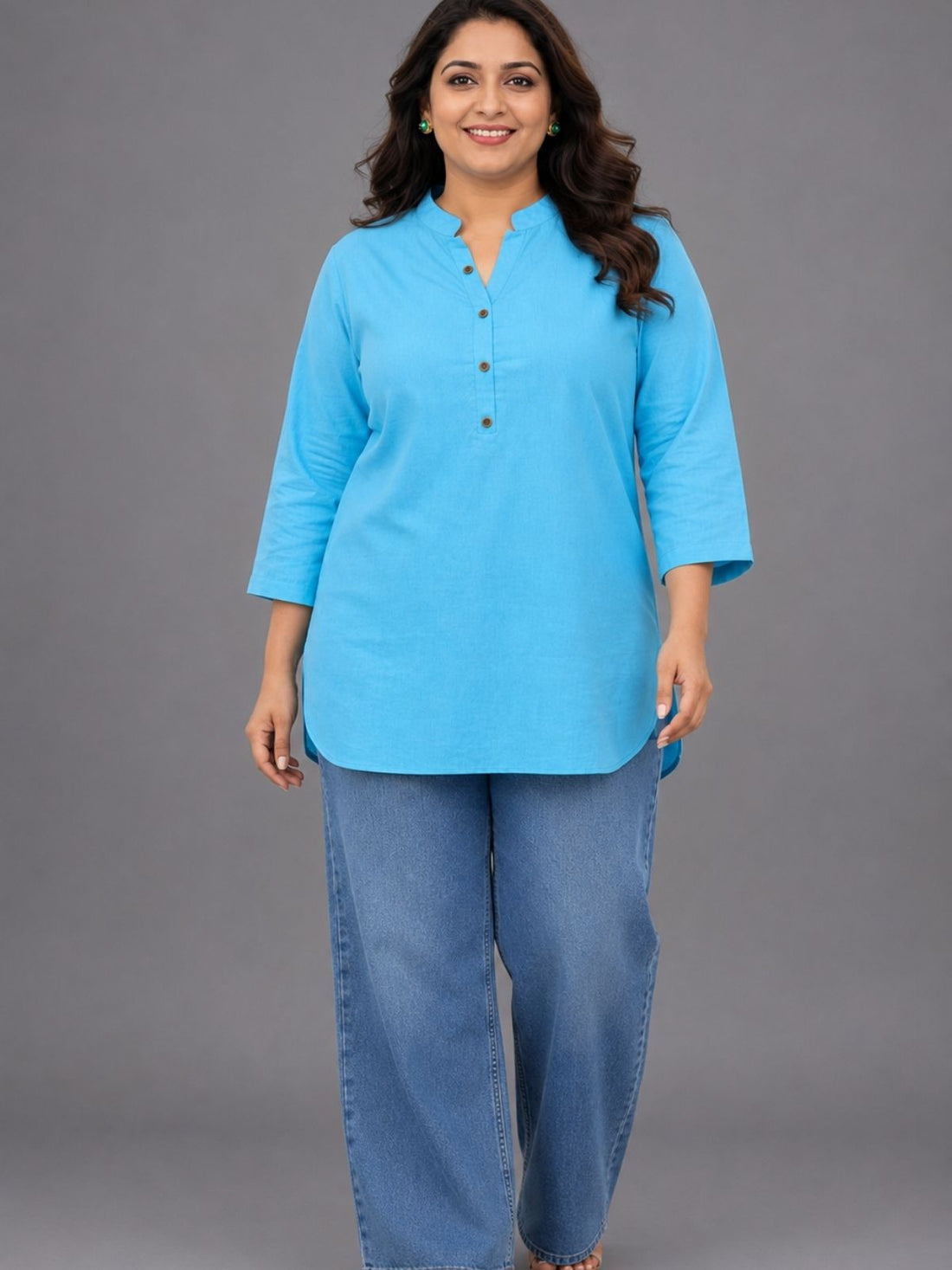 Turquoise Everyday Cotton tops