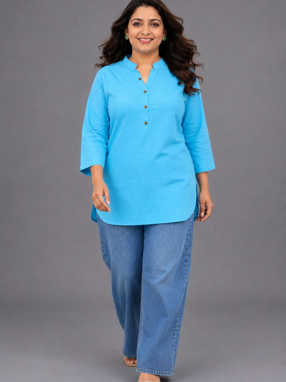 Turquoise Everyday Cotton tops