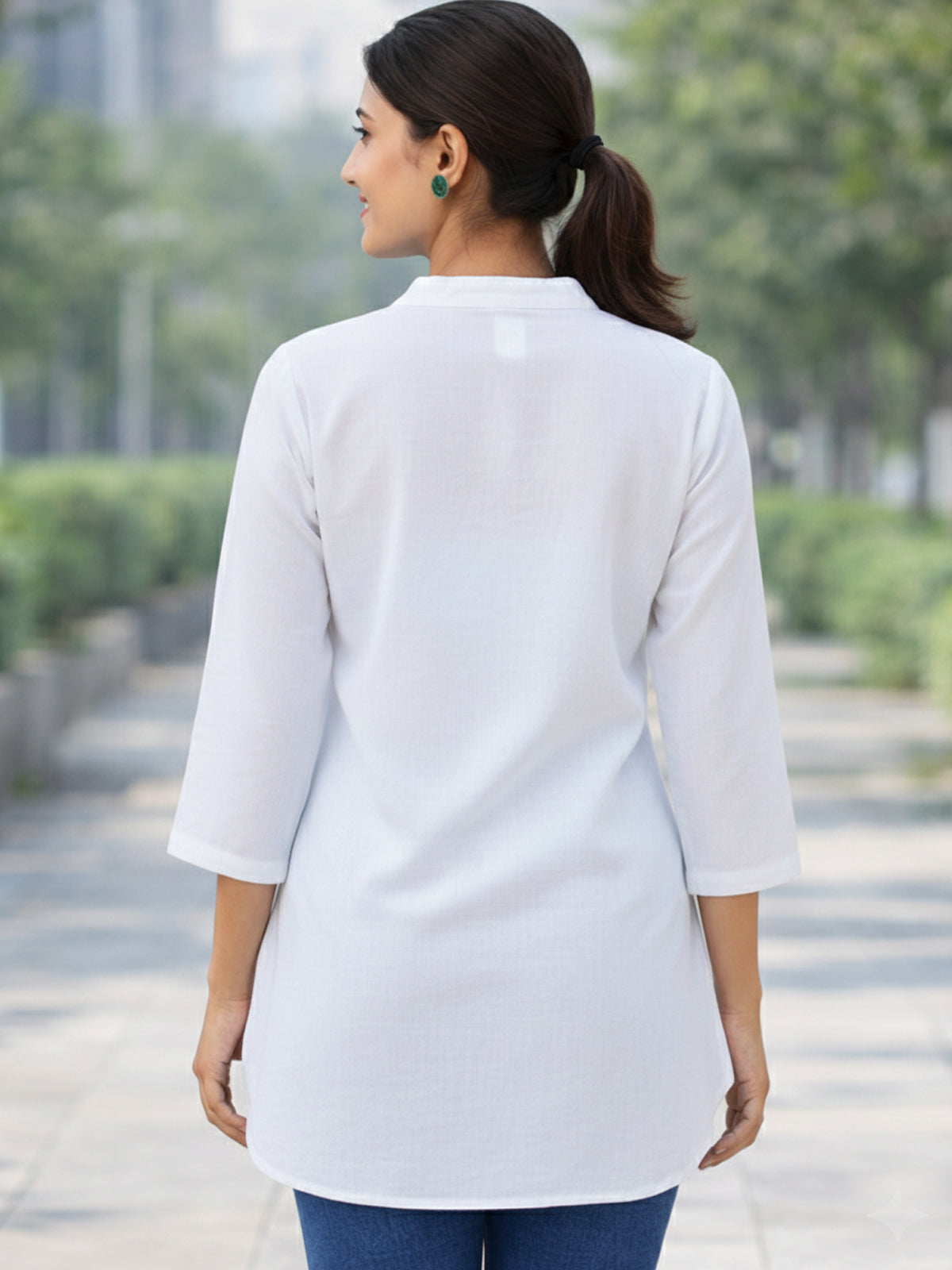 White Everyday Cotton Tops