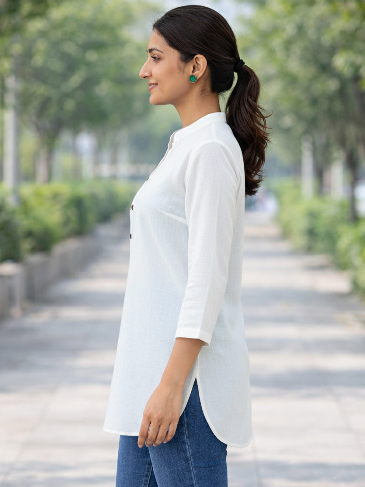 White Everyday Cotton Tops