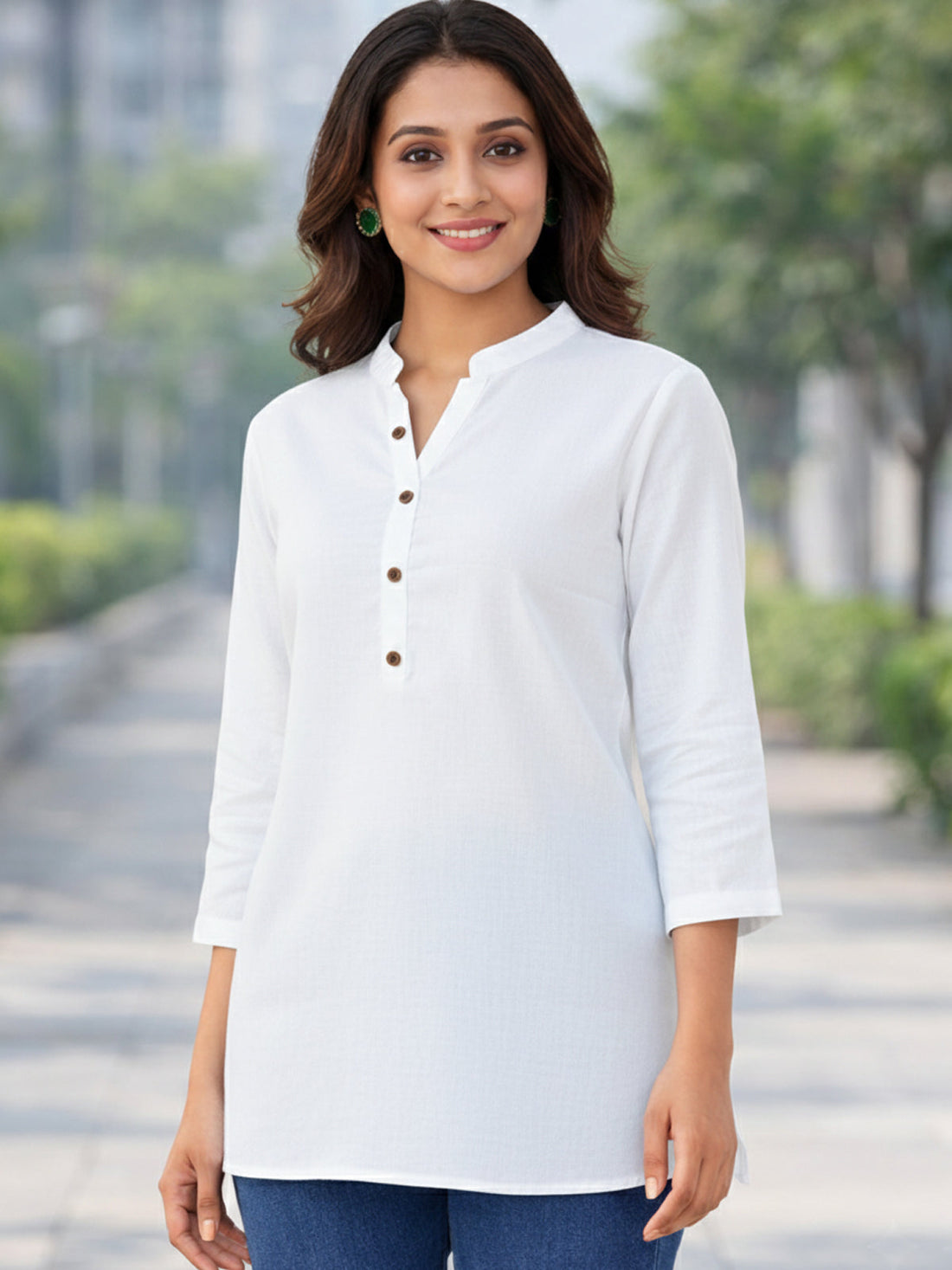 White Everyday Cotton Tops