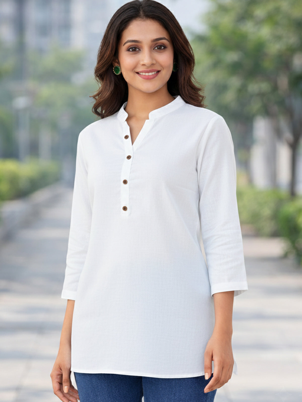 White Everyday Cotton Tops
