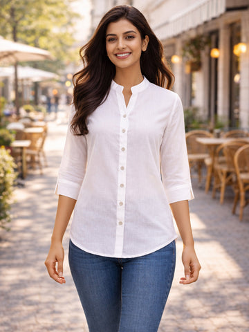 White Viscose Shirts