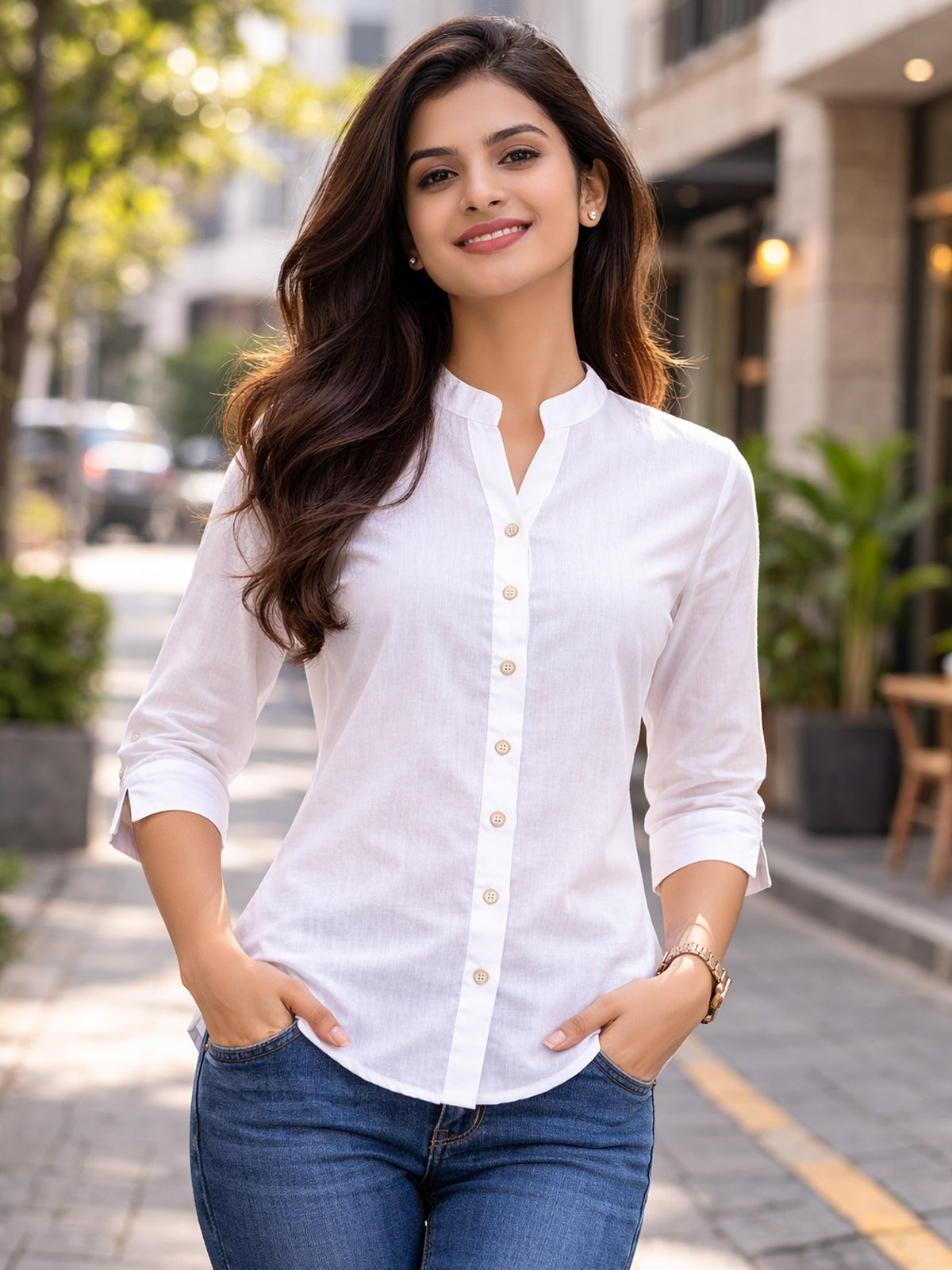 White Viscose Shirts