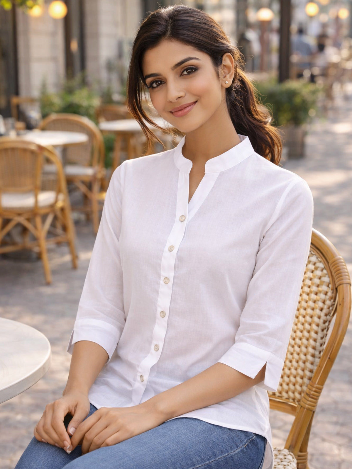 White Viscose Shirts