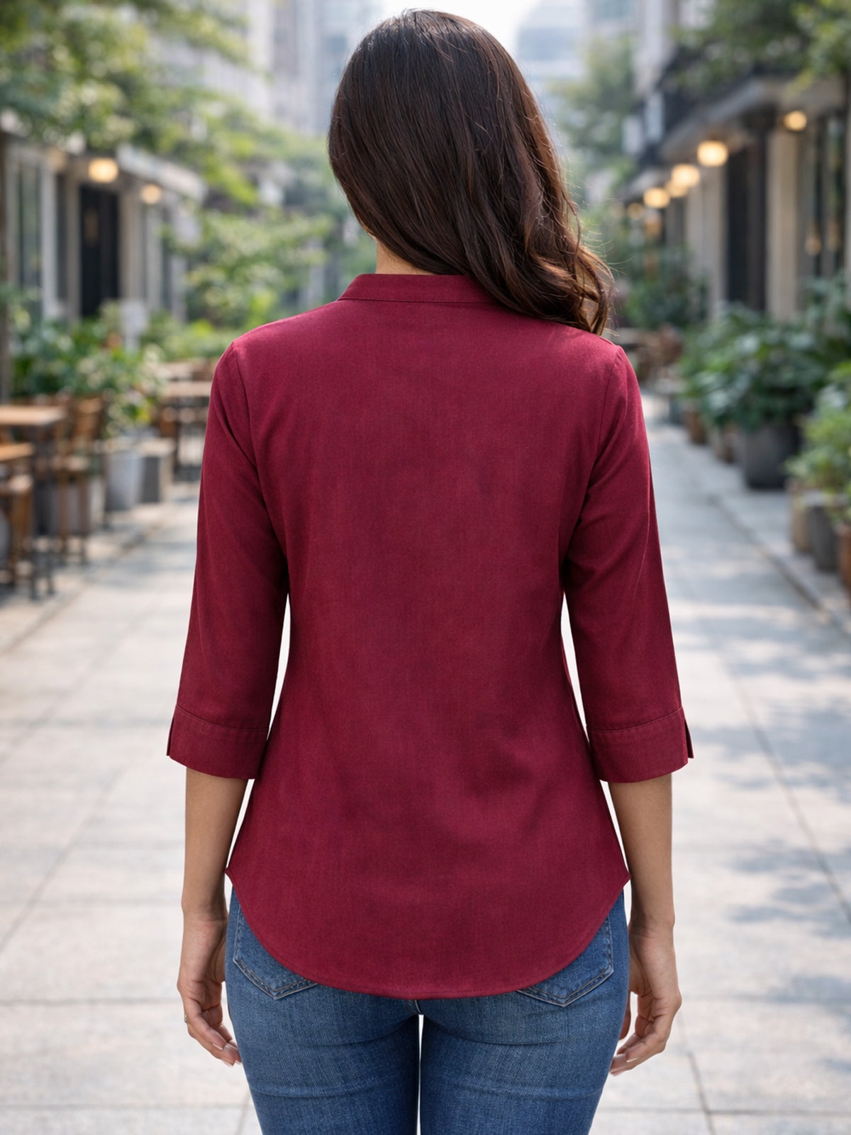 Wine Viscose Shirts