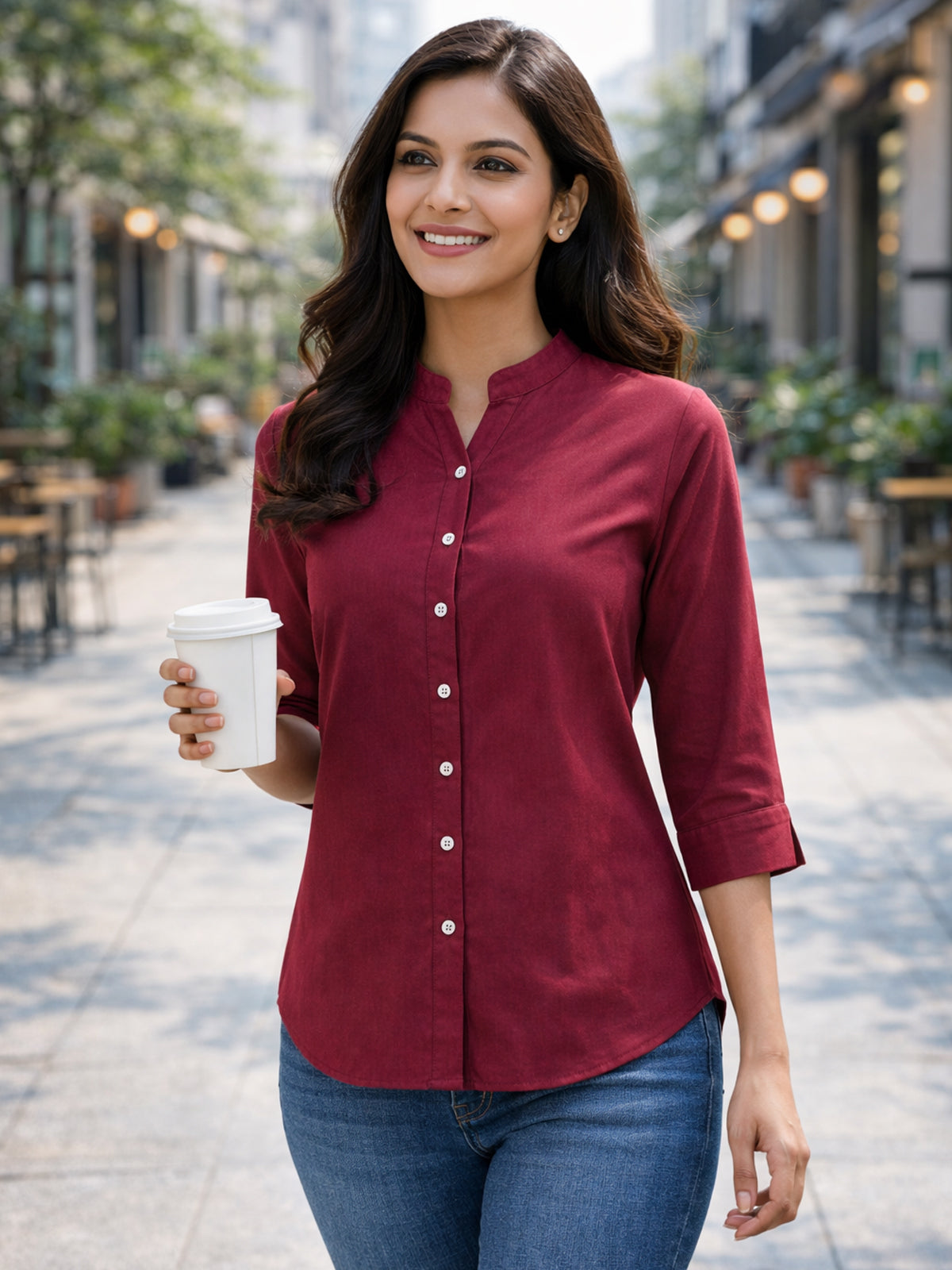 Yellow & Wine Viscose Regular Fit Shirts Combo