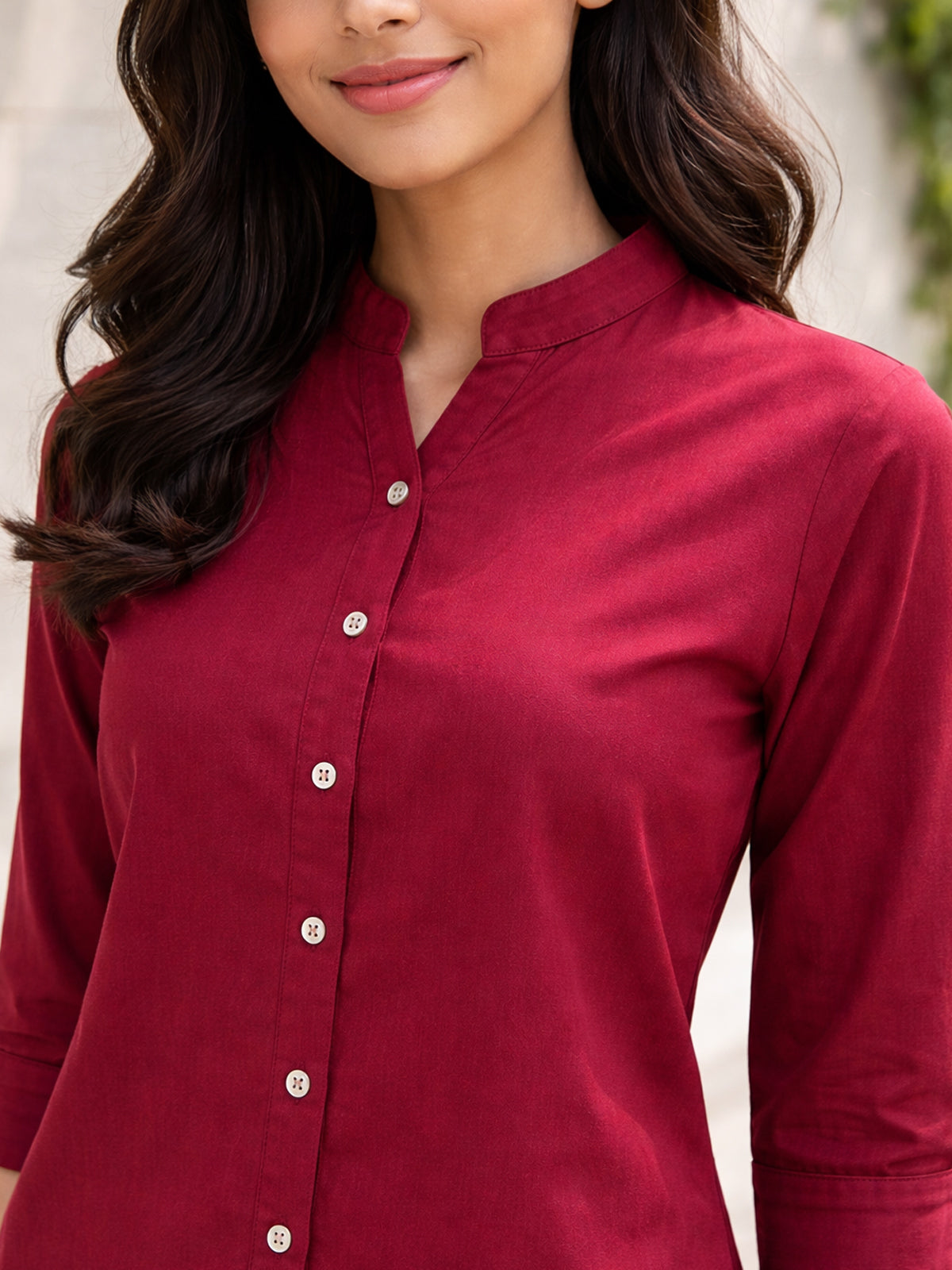 NavyBlue & Wine Viscose Regular Fit Shirts Combo