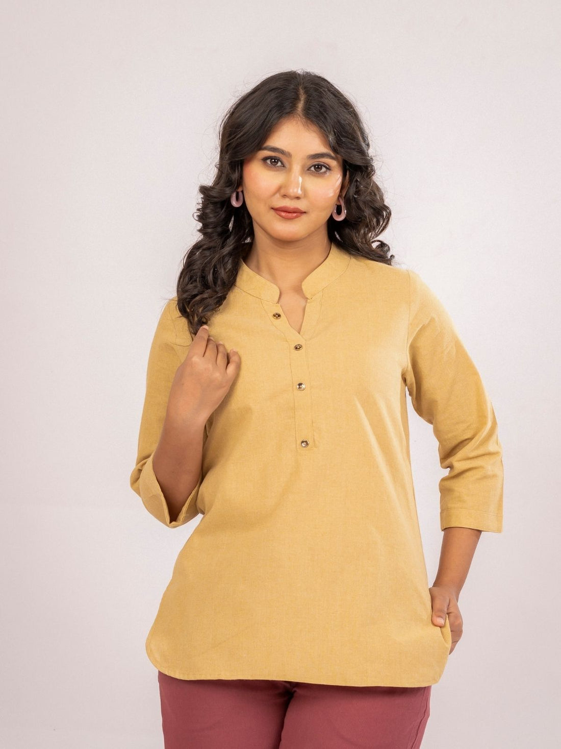Beige & Turquoise Cotton Comfort Tops Combo