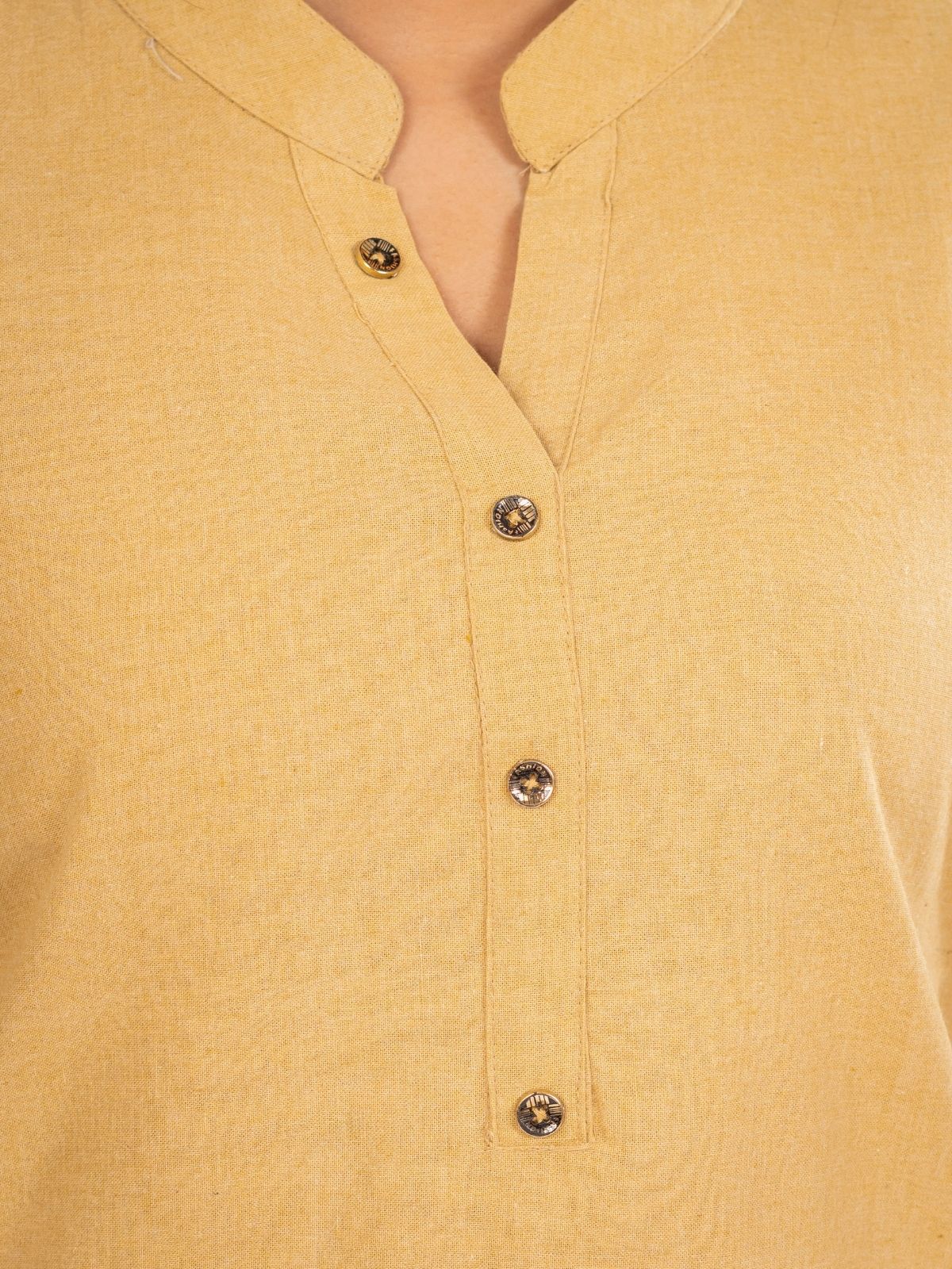 Beige Cotton Comfort Tops