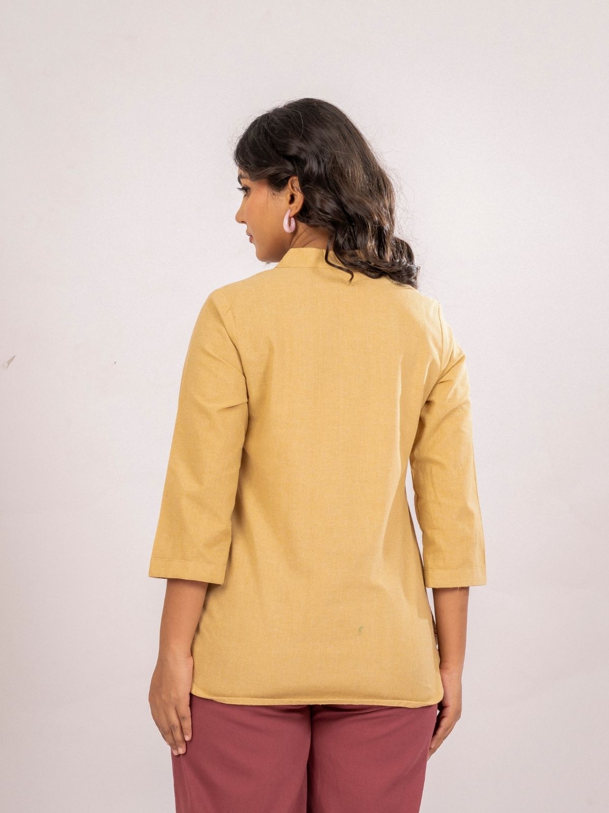 Beige Cotton Comfort Tops