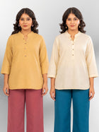 Beige & Cream Cotton Comfort Tops Combo