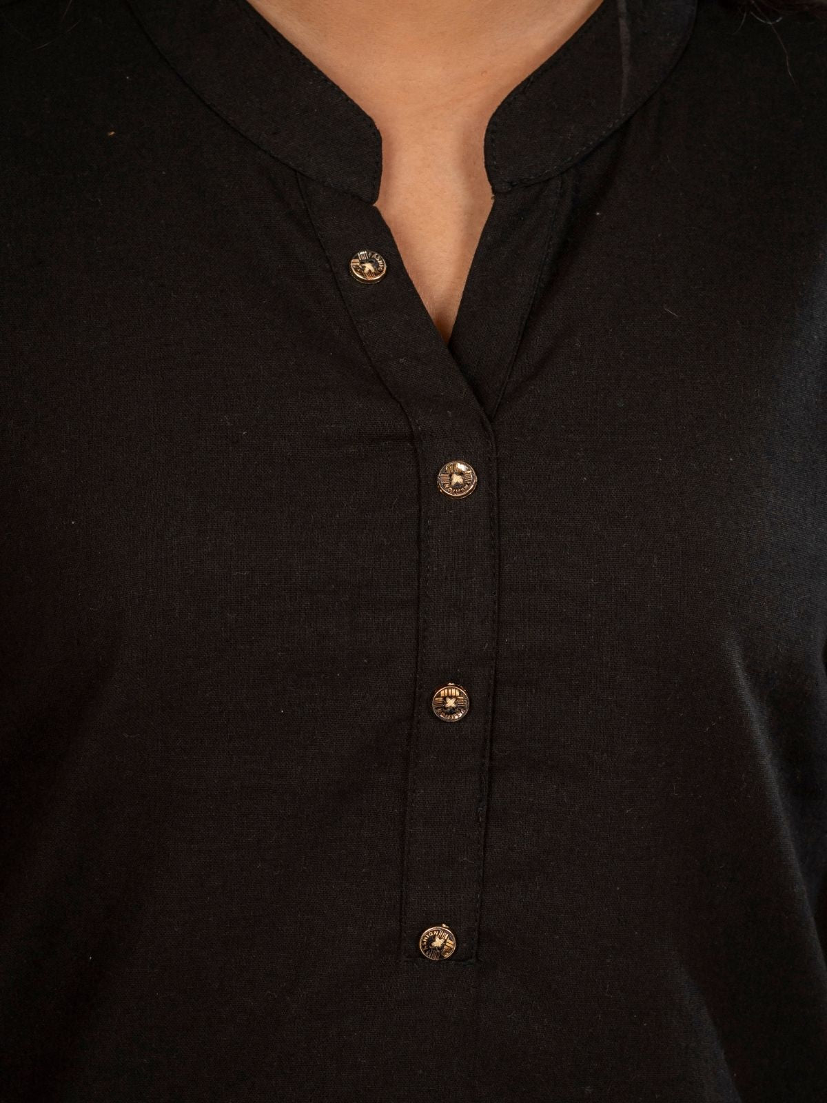 Black & Wine Cotton Comfort Tops Combo