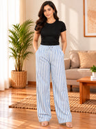 Blue Cotton Stripe Payjama Pants