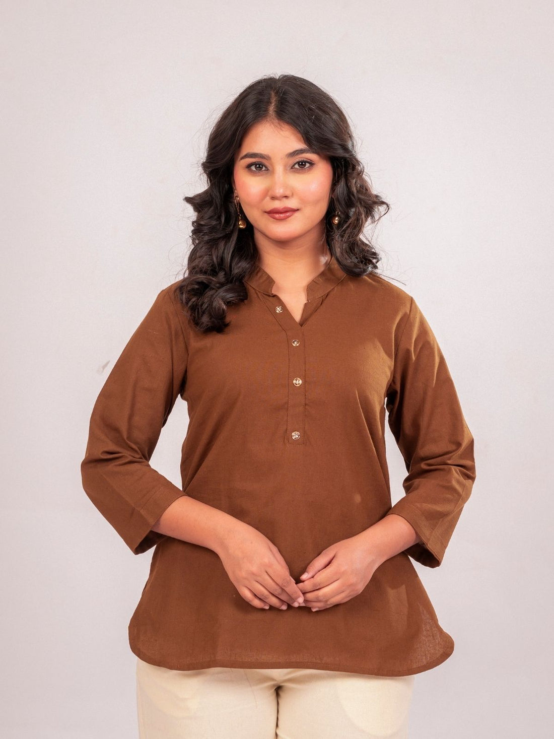 Brown & Mehndi Cotton Comfort Tops Combo