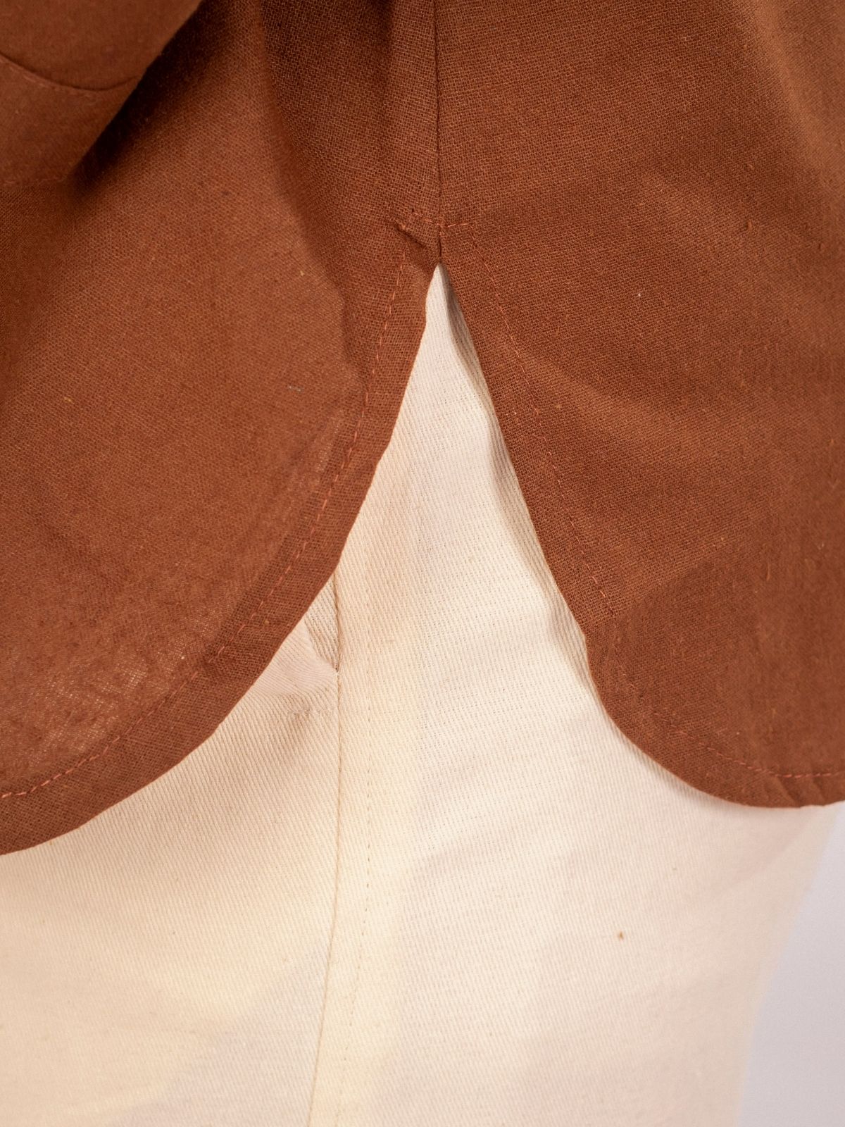 Brown Cotton Comfort Tops