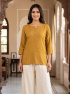 Women Camel Rayon Short Kurti