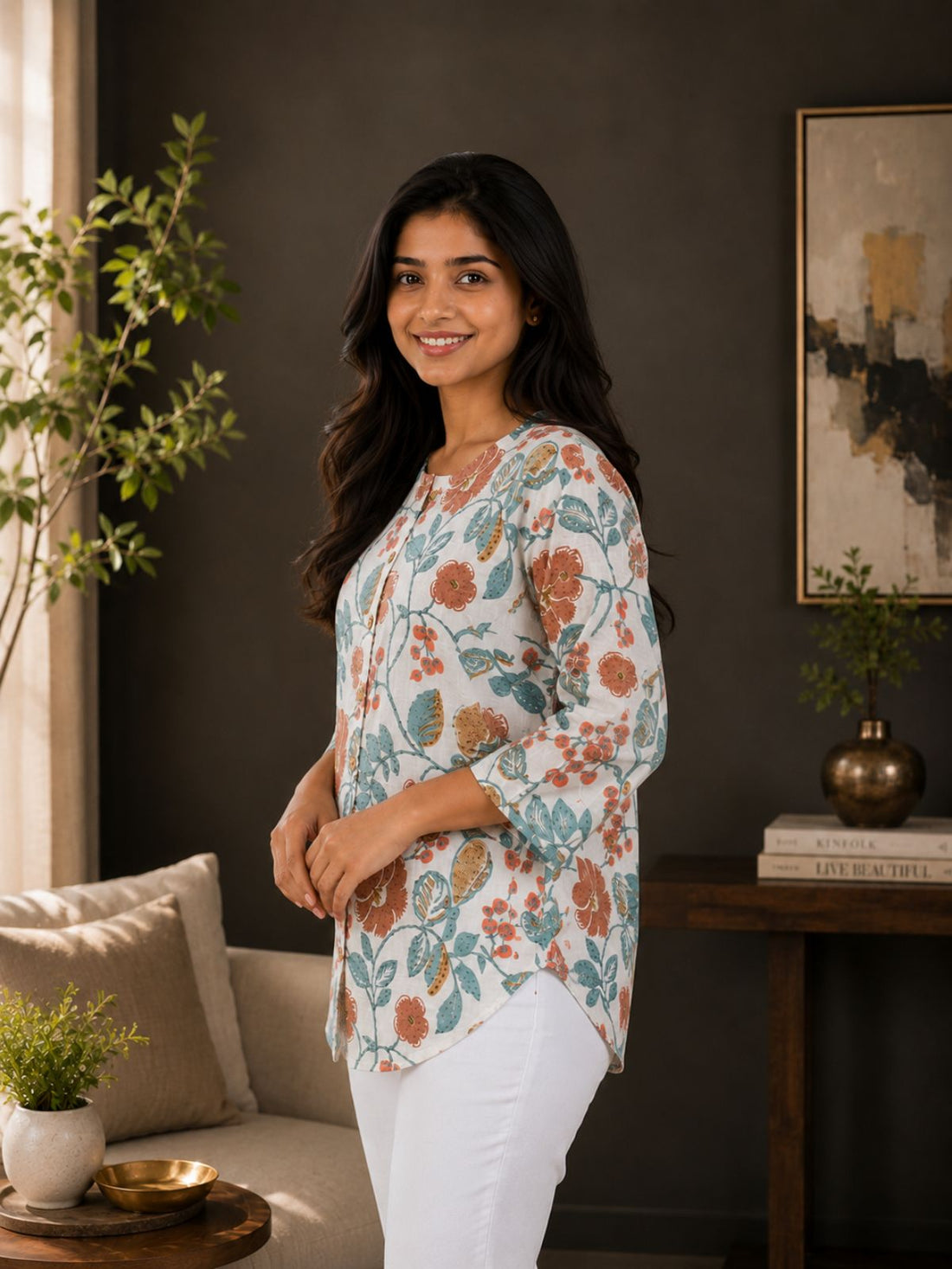 Cotton Printed Round Neck Shirts CM-002