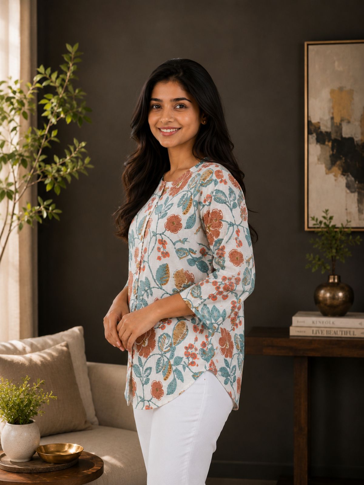 Cotton Printed Round Neck Shirts CM-002