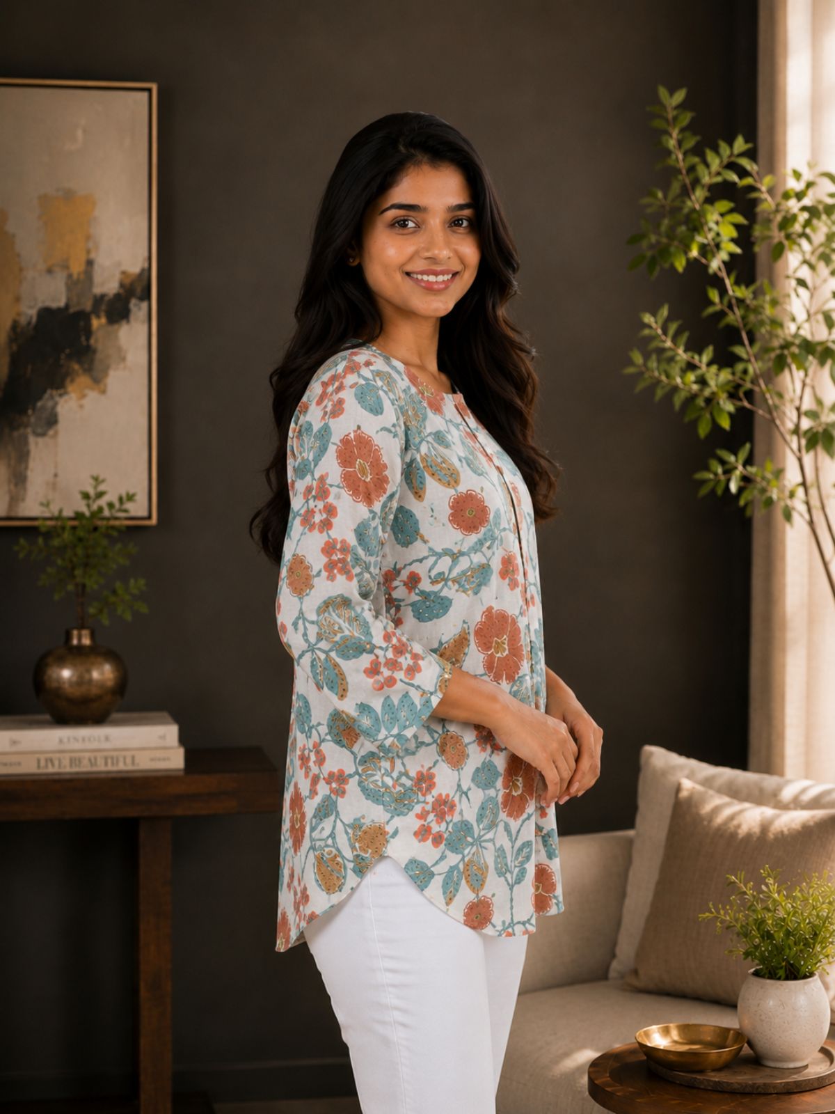 Cotton Printed Round Neck Shirts CM-002