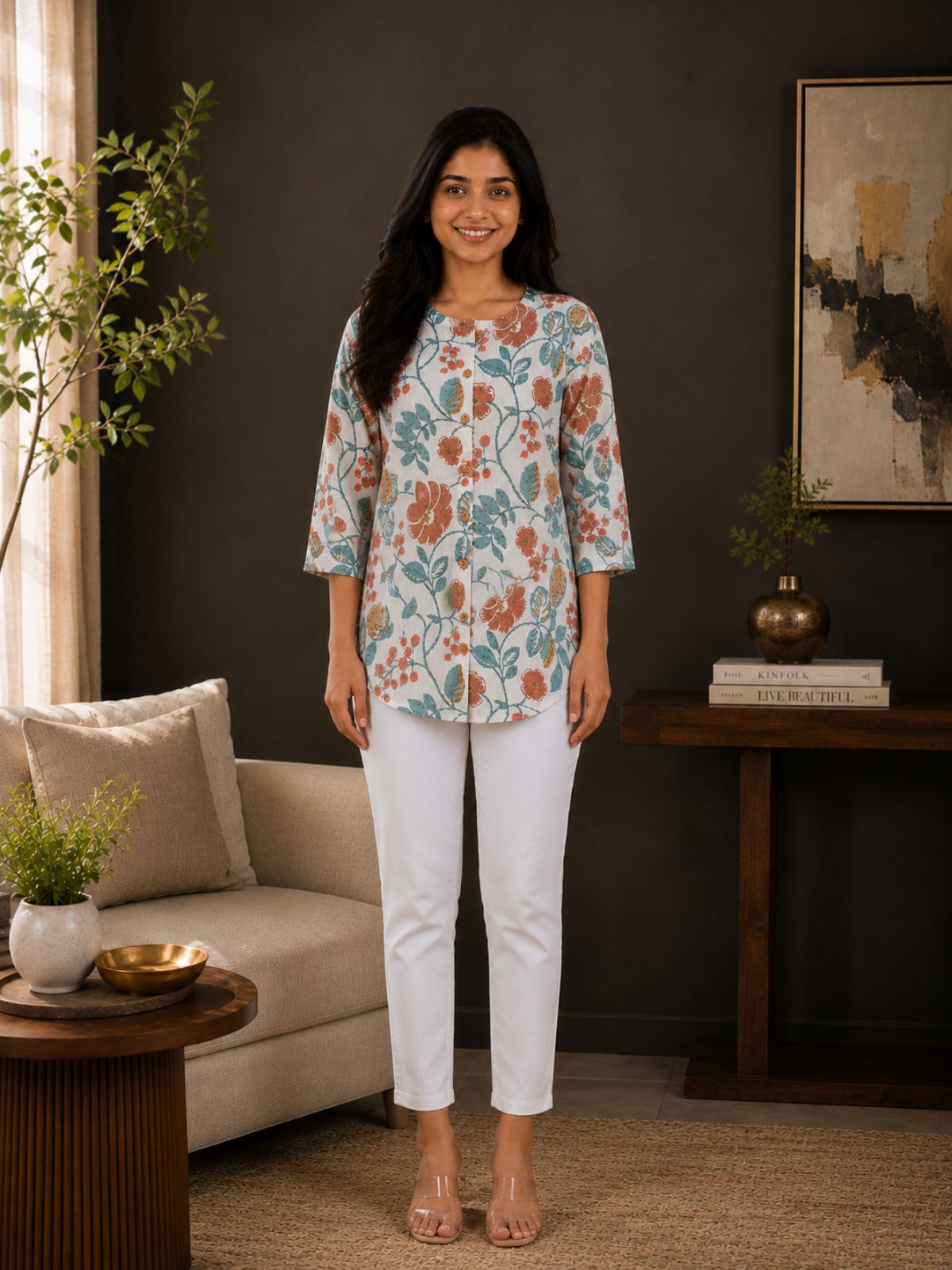 Cotton Printed Round Neck Shirts CM-002