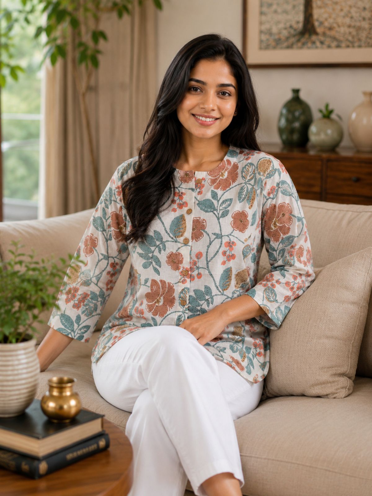 Cotton Printed Round Neck Shirts CM-002