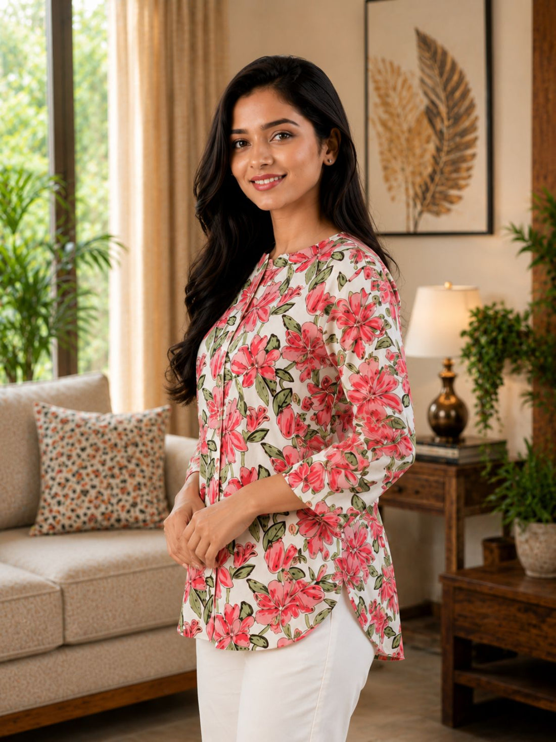 Cotton Printed Round Neck Shirts CM-004