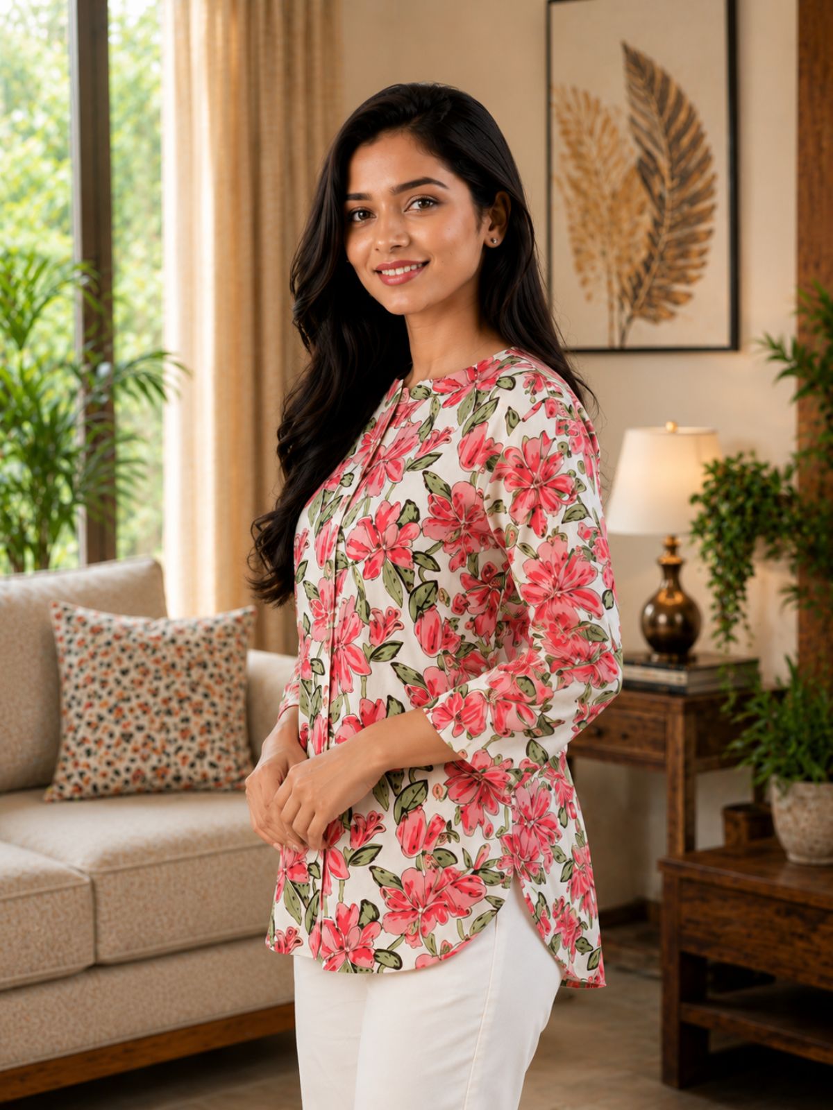 Cotton Printed Round Neck Shirts CM-004