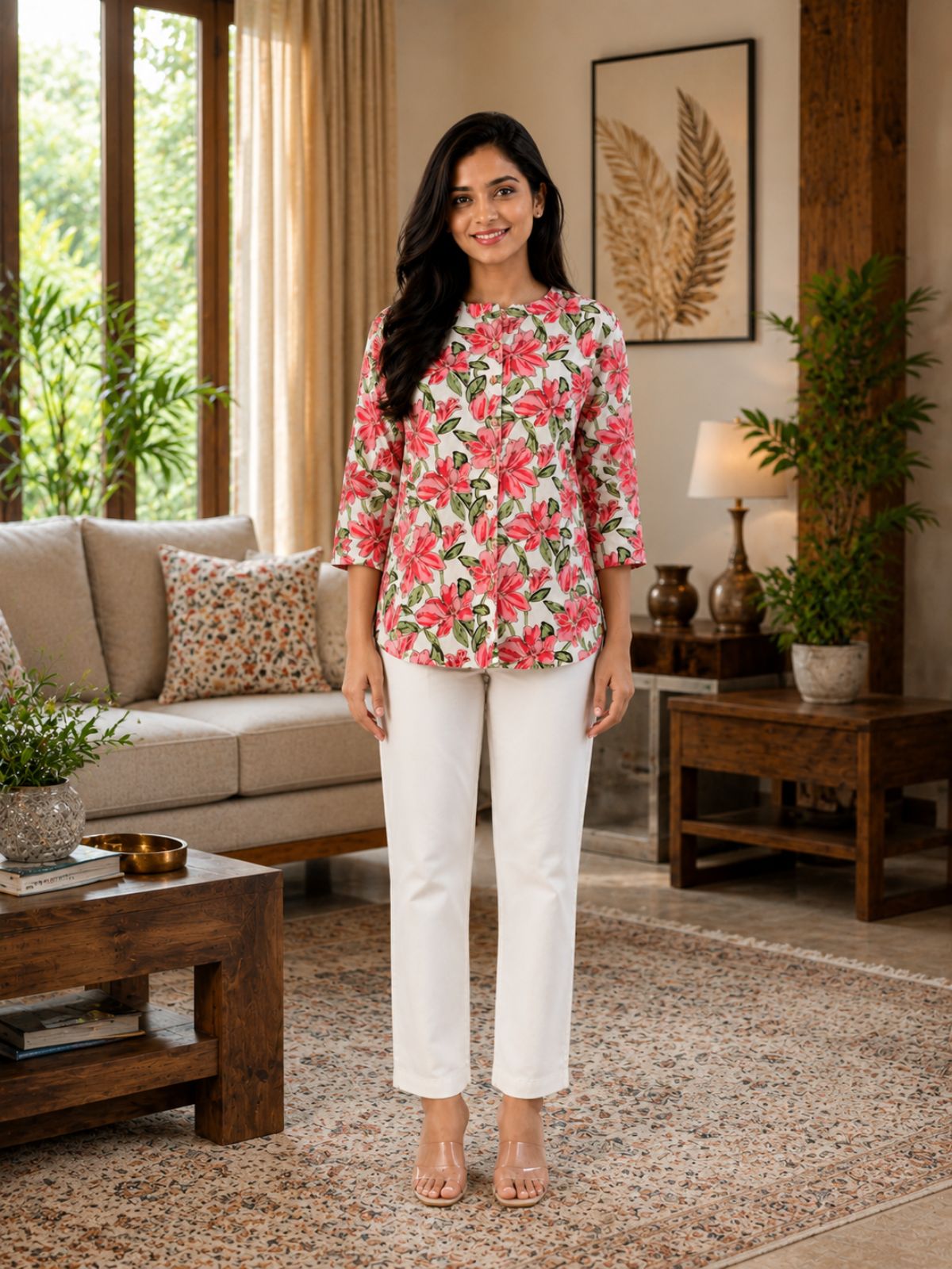 Cotton Printed Round Neck Shirts CM-004