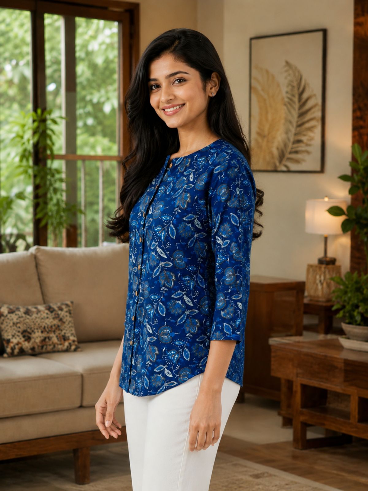 Cotton Printed Round Neck Shirts CM-005