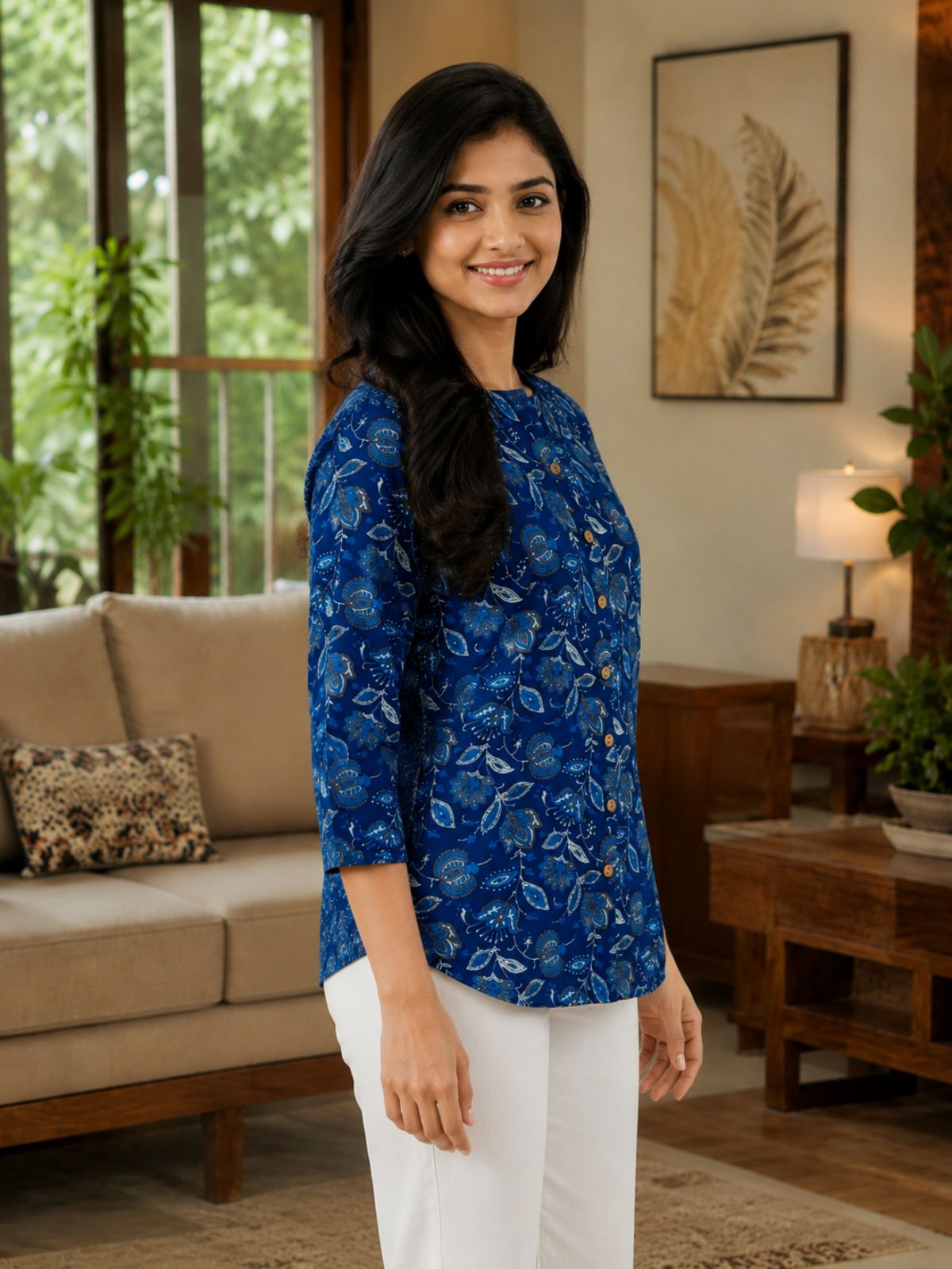 Cotton Printed Round Neck Shirts CM-005