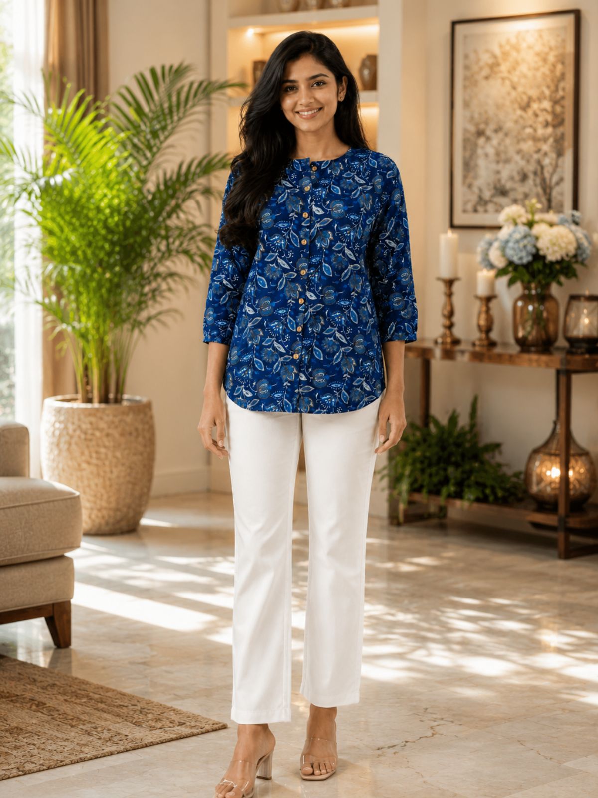 Cotton Printed Round Neck Shirts CM-005