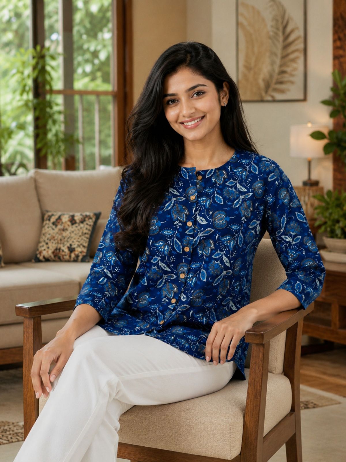 Cotton Printed Round Neck Shirts CM-005