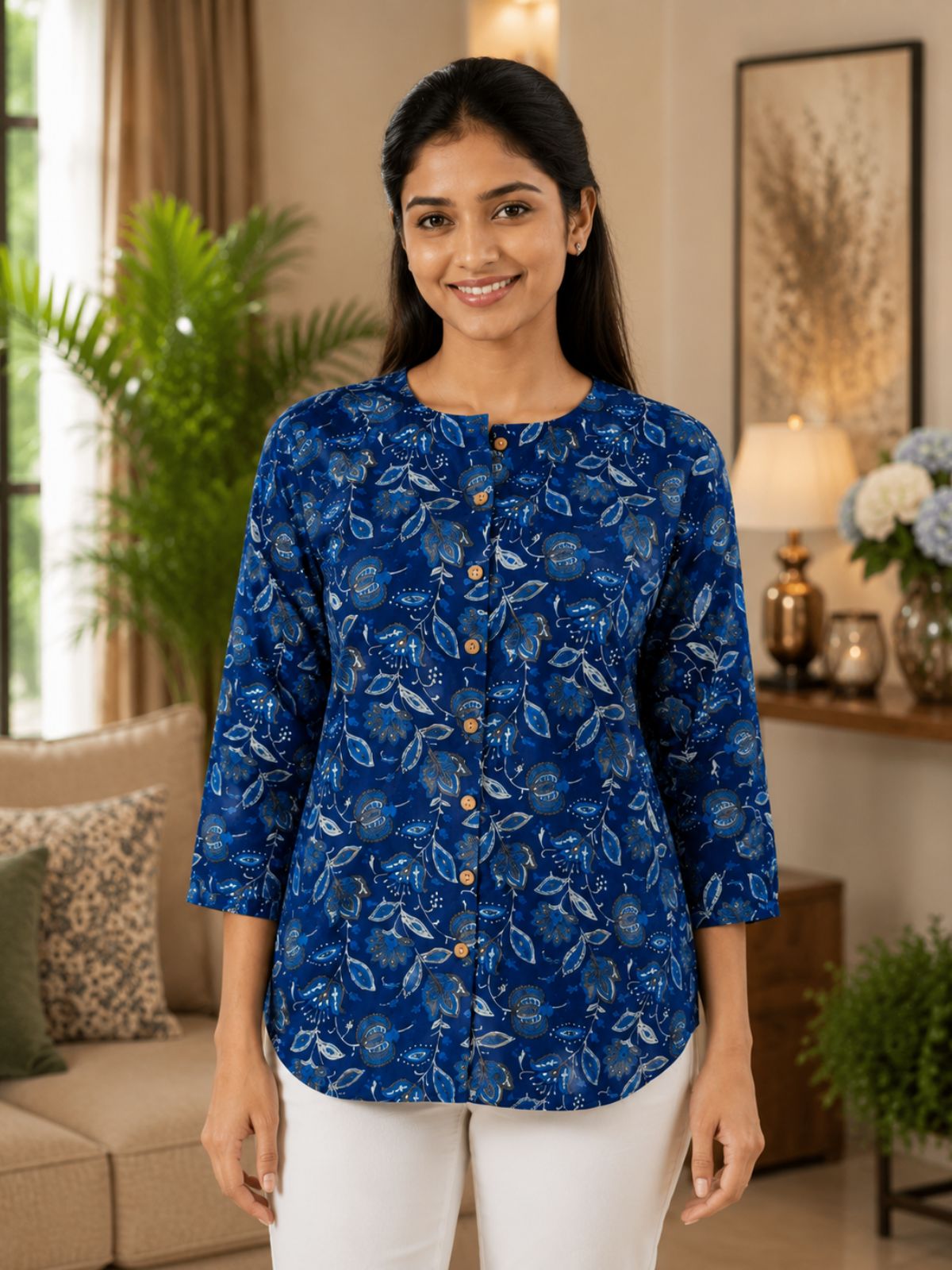 Cotton Printed Round Neck Shirts CM-005